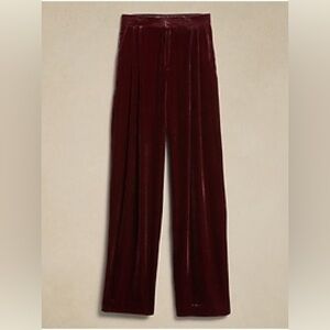Banana Republic Norte Velvet Rich Burgundy Pants